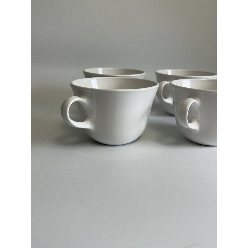 Vintage Corelle Livingware Winter Frost White Cups Set of 4 Corning USA